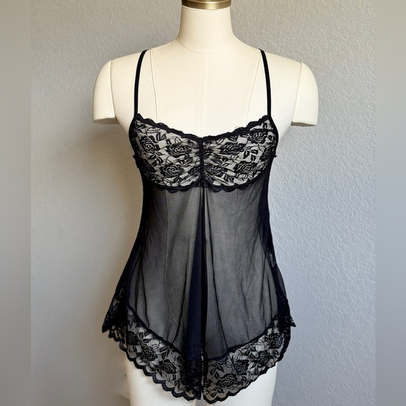 Avid Love Other - Avidlove Black Lace & Mesh Babydoll – Size Small